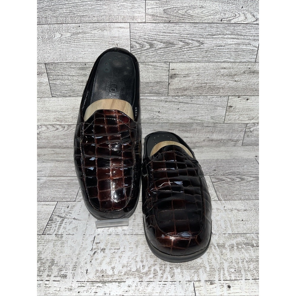 Mephisto Cool Air Patent Leather Slip‎ On Driving Moc Shoes Women Size 6.5